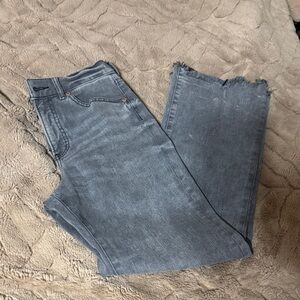 Express Women's High Rise Gray Jeans’90s boot cut, high rise and stretchy